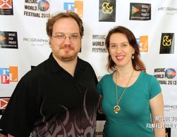 Witchfinder director Colin Clarke and actress Valerie Meachum at Mosaic World Film Festival