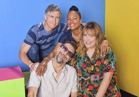 Chris Parnell, Aisha Tyler, Lucky Yates, and Amber Nash at an event for Archer (2009)