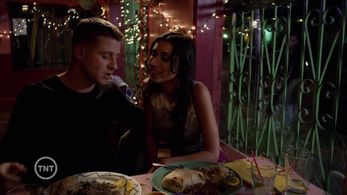 Still of Carmen Corral with Ben Mckenzie on Southland