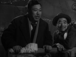 Bokuzen Hidari and Takashi Shimura in Scandal (1950)