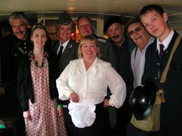 Arthur Bostrom, John D. Collins, Kim Hartman, Sue Hodge, and Guy Siner at an event for 'Allo 'Allo! (1982)