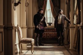 Michael Patric and Allan Hawco as Malcolm and Douglas Brown - Frontier