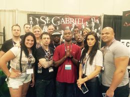 I71MOVIES TEAM WITH A FAN AT ORIGINS FILM AND GAMERS FESTIVAL WHERE OUR FILM, 'DARK IRIS' WAS AN OFFICIAL SELECION.