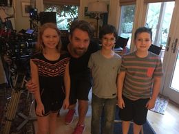 Isaiah on set of Betrayed with Director Yoram Astrakhan