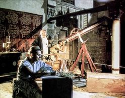 Mohsen Mohieddin, Michel Piccoli, and Mohamad Atef in Adieu Bonaparte (1985)