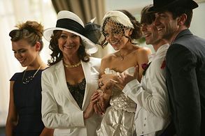 Iddo Goldberg, Cherie Lunghi, Ashley Madekwe, Billie Piper, and David Dawson in Secret Diary of a Call Girl (2007)