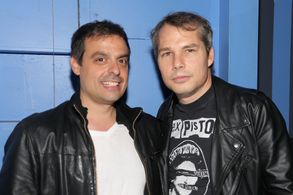 Shepard Fairey and Antonino D'Ambrosio at an event for Let Fury Have the Hour (2012)