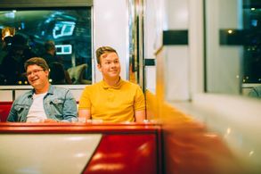 Griffin on the set of 