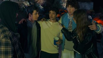 Jaden Micah Wolfe, Jayden Alvarez, Brigitte Rogerson, Mel Dott, and Bennett Weitzman in Right Here, Right Now (2024)