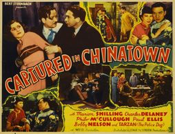 Charles Delaney, Wing Foo, James B. Leong, Philo McCullough, Marion Shilling, Tarzan, and Bo Ling in Captured in Chinato