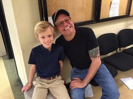 With David Cross on the set of 