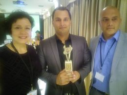 Marisol Carrere at the MIFF with director Sarwar Denvi Mohammad, Sarwar Parwiz Arify and Engineer Ajmal Mohammad of the 