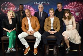 Steve Martin, Chris Tucker, Vin Diesel, Kristen Stewart, Garrett Hedlund, Makenzie Leigh, and Joe Alwyn at an event for 