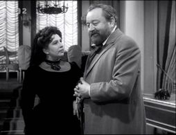 Jan Werich and Stella Zázvorková in The Bear (1961)