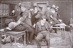 R. Henry Grey, Thomas G. Lingham, and Cleo Ridgely in The Writing on the Wall (1915)