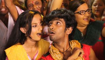 Ketaki Mategaonkar and Prathamesh Parab in Time Pass (2014)