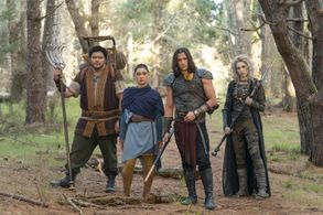 Josh Thomson, Luciane Buchanan, Chai Hansen, and Emilie Cocquerel in The New Legends of Monkey (2018)