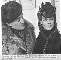 Romy Schneider and Luchino Visconti in Ludwig (1973)