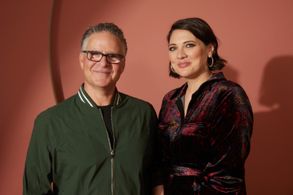 Brad Mendelsohn and Taylor Jenkins Reid at an event for Daisy Jones & The Six (2023)