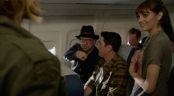 Ty Burrell, Penn Jillette, and Lauren Robertson in Modern Family (2009)