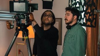 Director of Photography, Giuseppe Masi and Director Kyle B. Thompson on set of The Boy Hero