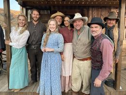 On the set of The Last Shoot Out