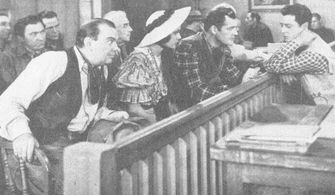 Stanley Brown, Cliff Edwards, Eileen O'Hearn, Cal Shrum, and Charles Starrett in Thunder Over the Prairie (1941)
