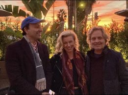 Bob Ahmed in 2022 with costume designer, Alexa Stone and Make Up artist Douglas Noe (