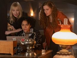 Beth Riesgraf, Gillian Saker, and Aleyse Shannon in Leverage: Redemption (2021)