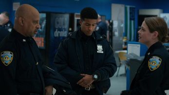 Ruben Santiago-Hudson, Olivia Luccardi, and Lavel Schley in East New York (2022)