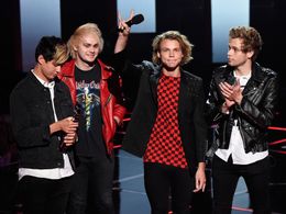 Michael Clifford, 5 Seconds of Summer, Luke Hemmings, Calum Hood, and Ashton Irwin at an event for IHeartRadio Music Awa