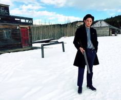 Ryan Irving on set of A Dark Winter's Night