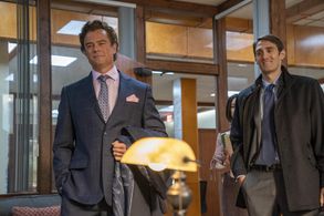 Josh Duhamel and Ben Chase in The Thing About Pam (2022)