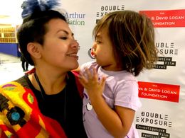 Violeta Ayala and her daughter Suri Helena Blue at the Double Exposure Investigative Film Festival, Washington D.C. Nov 