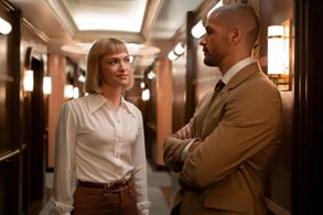 Violett Beane and Hugo Diego Garcia in Death and Other Details (2024)