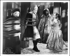 Peter Lorre, Vincent Price, and Olive Sturgess in The Raven (1963)