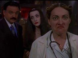 Ellie Harvie, Glenn Taranto, and Sheila Tyson in The New Addams Family (1998)