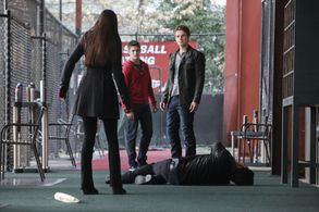 Ian Somerhalder, Nathaniel Buzolic, Steven R. McQueen, and Nina Dobrev in The Vampire Diaries (2009)