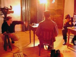 Robert Child directing actor portraying Abraham Lincoln in the film, Lincolne and Lee at Antietam (2006)