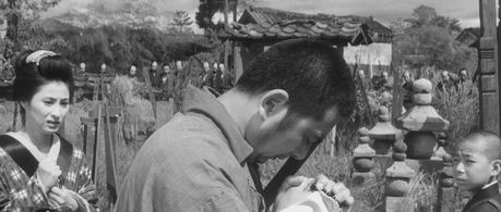 Masayo Banri and Shintarô Katsu in The Tale of Zatoichi Continues (1962)