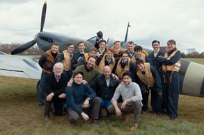 Ian Higgins on the set of the Shamrock Spitfire