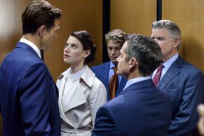 Treat Williams, Andrew Francis, Meghan Ory, Benjamin Wilkinson, and Michael Karl Richards in Chesapeake Shores (2016)