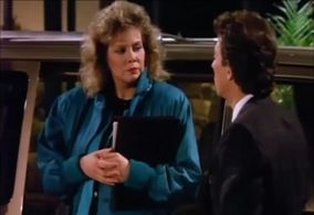 Jean Smart and Michael A. Ross in Designing Women (1986)