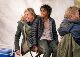 On-set, CARGO (L-R): Yolanda Ramke, Simone Landers