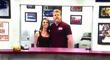 Still of Christine Allocca & Michael Cudlitz in Ballers Season 1 HBO