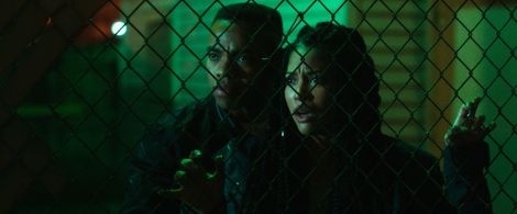 Joivan Wade and Lex Scott Davis in The First Purge (2018)