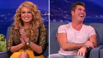 Paulina Rubio and Simon Cowell in Conan (2010)