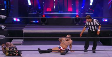 The Black Baron and Daniel L. Rivera in AEW Dark: Elevation (2021)