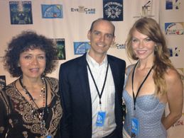 Marisol Carrere with Director David Capurso (I AM JULIA) and actress Ashton Swinford who played Ms. Smith.