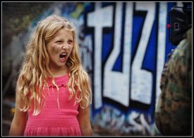 Still from the movie AMERICAN WARFIGHTER (2018). Deep in character, Ryan Baumann performs directly into a 